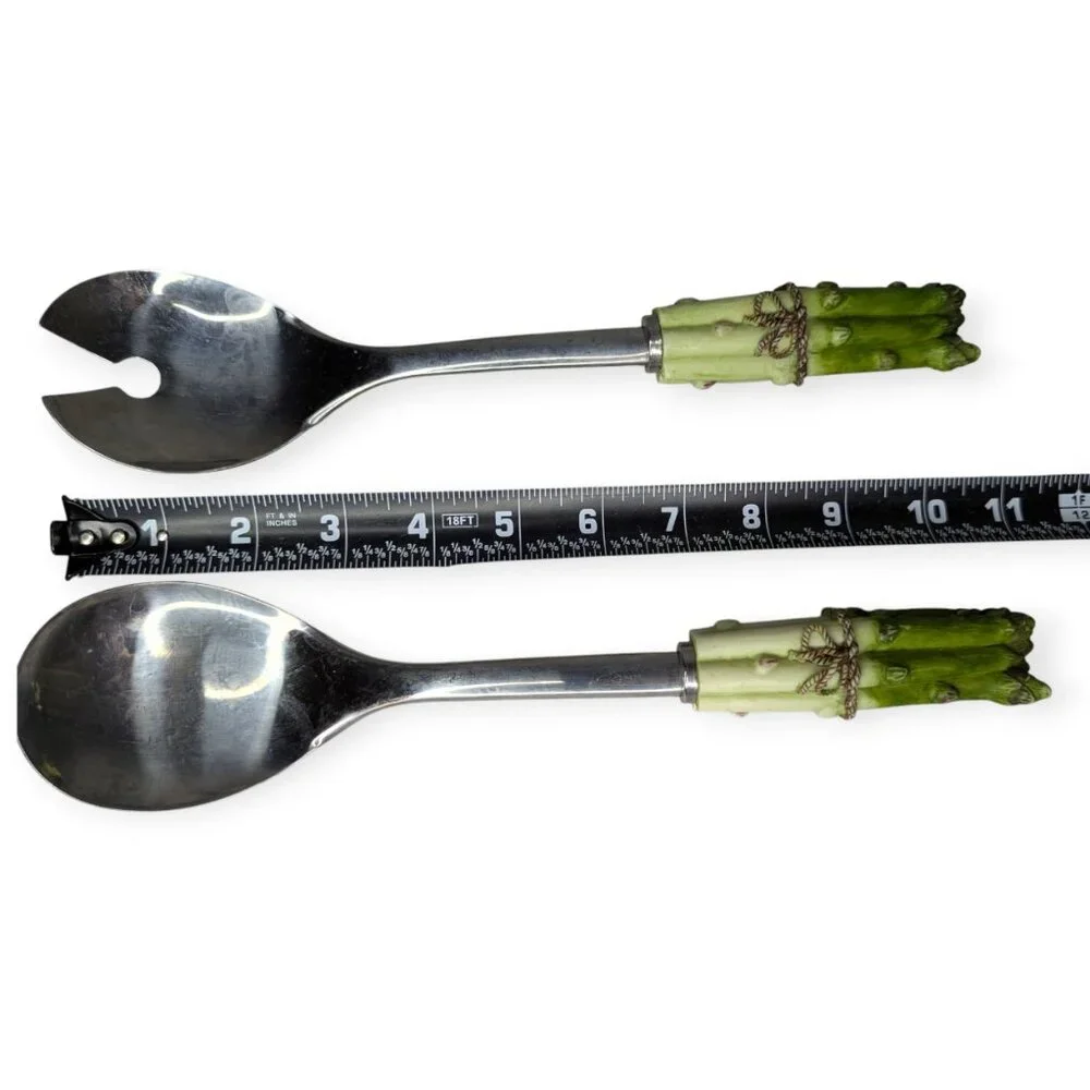 Falkelmann Rostfrei Inox 18/0 Asparagus Handle Salad Serving Spoon Set of 2